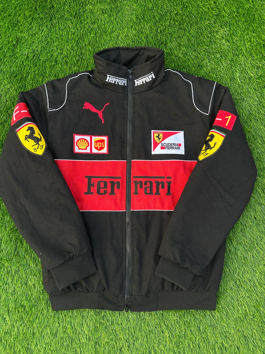 Embroidered Ferrari premium Black jacket