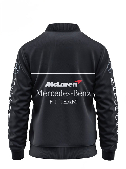 Black F-1 Mercedes Mclaren Bomber jacket