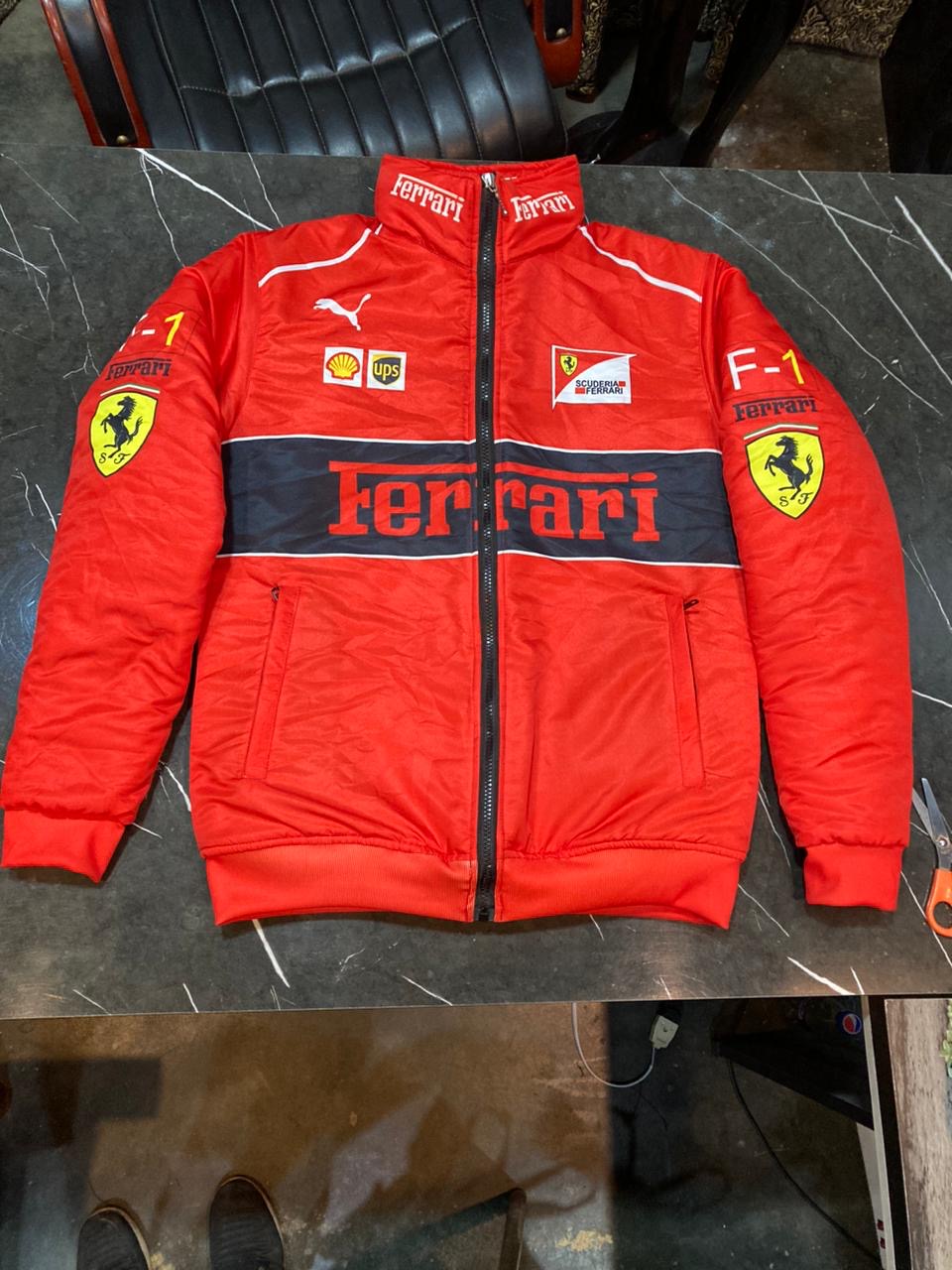 Ferrari red premium jacket parachute material printed