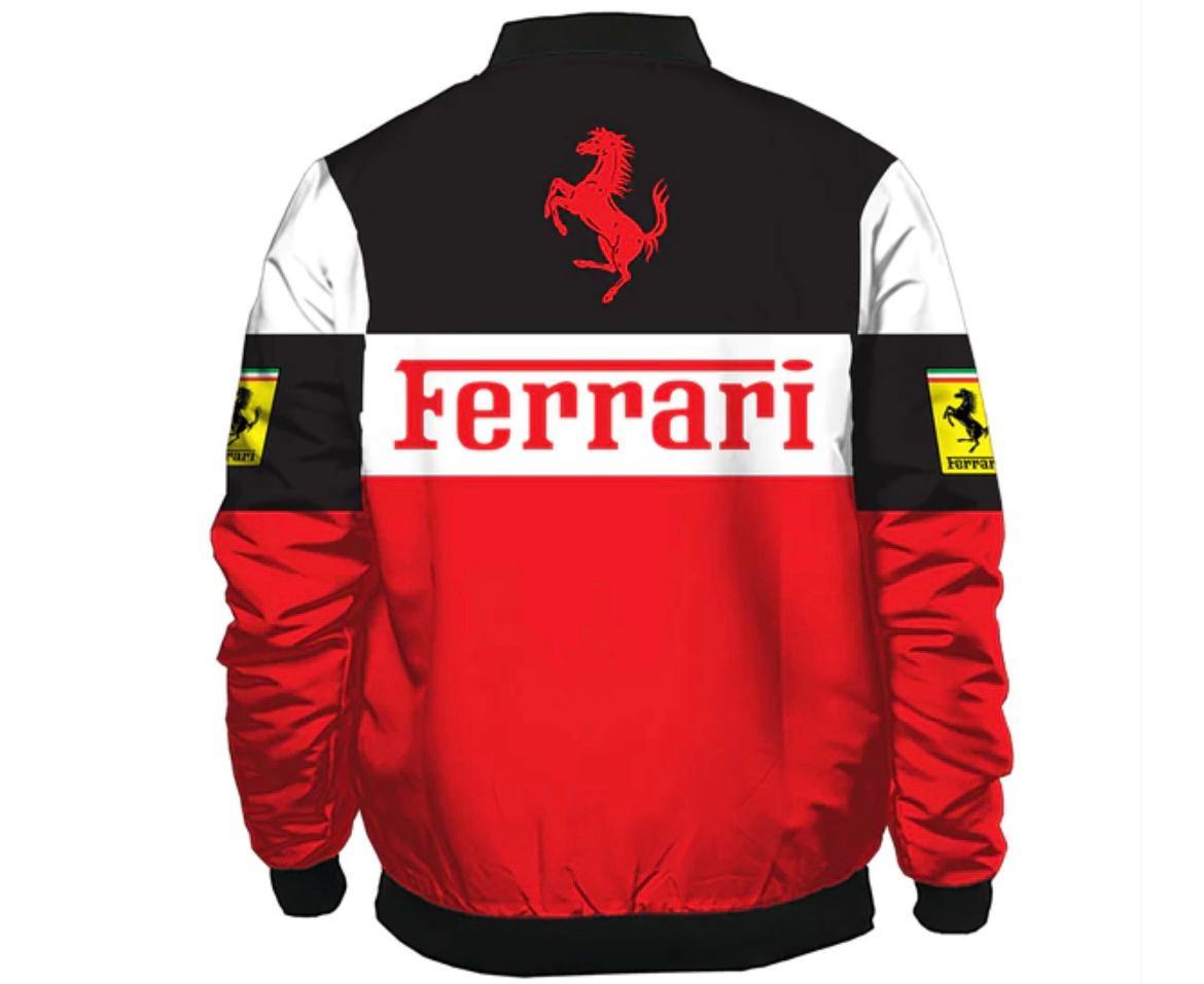 New ferrari premium jacket multi colour parachute material printed