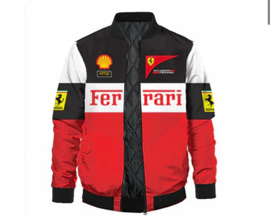 New ferrari premium jacket multi colour parachute material printed