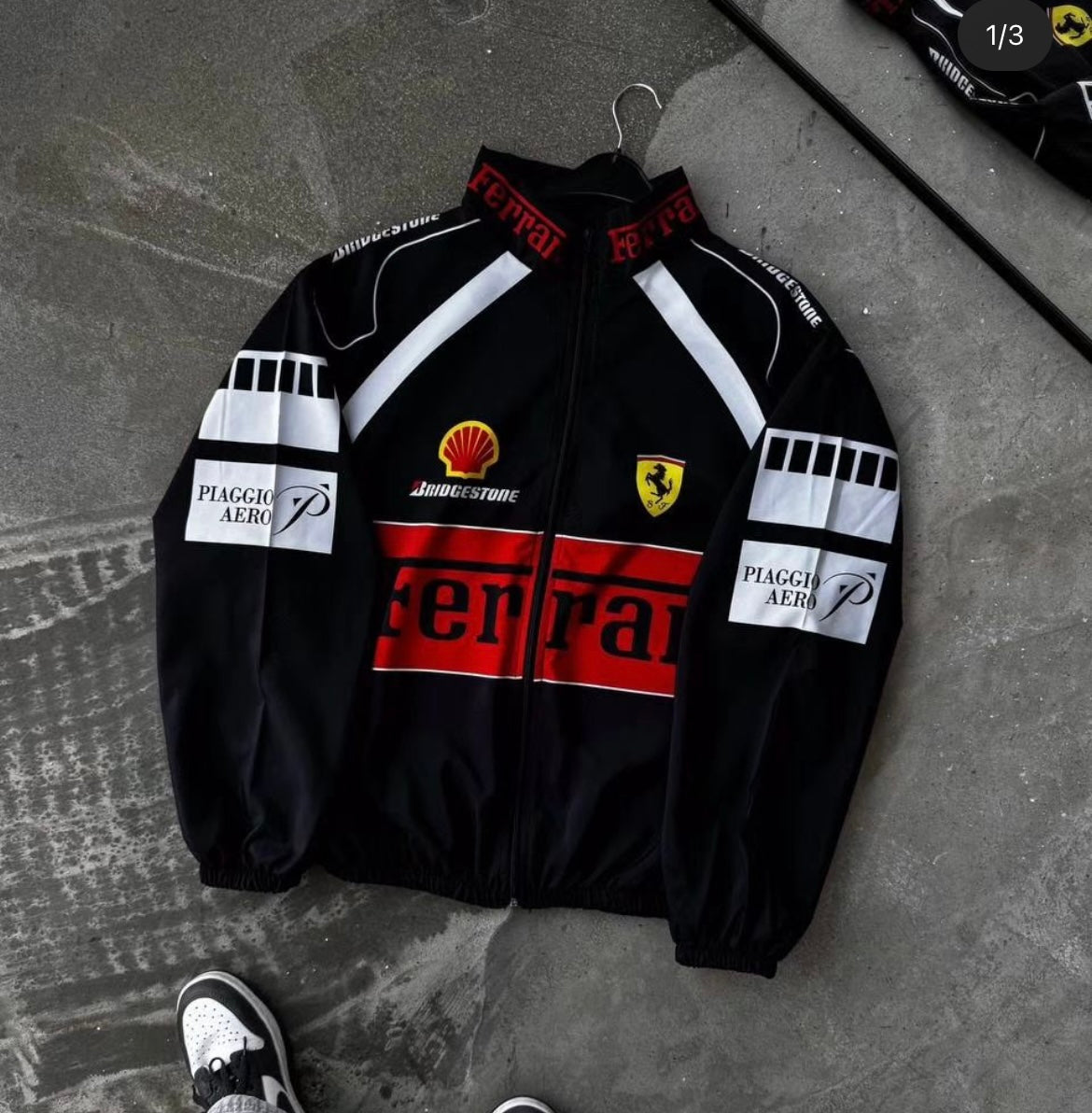 Ferrari plaggio Black parachute jacket