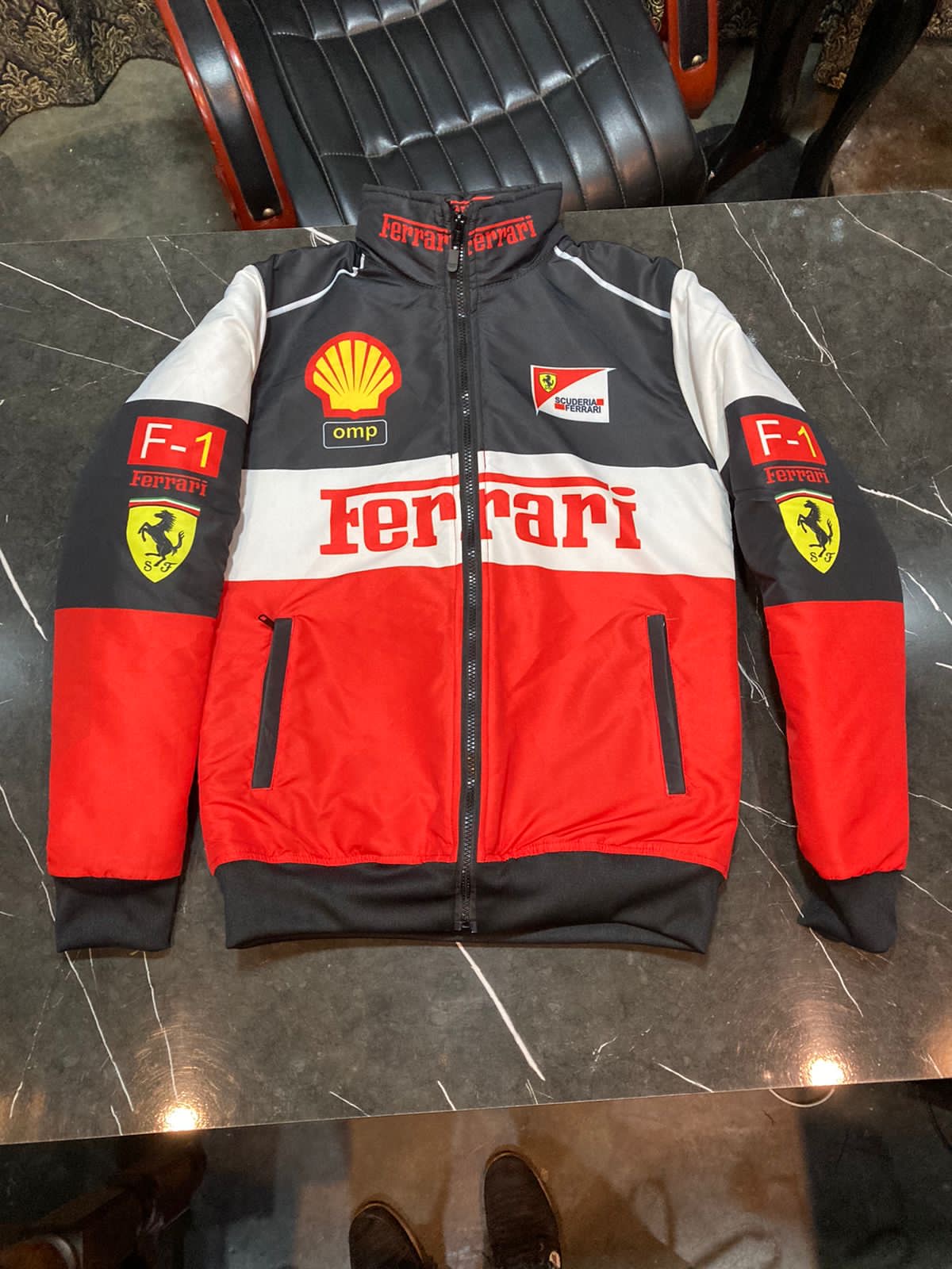 New ferrari premium jacket multi colour parachute material printed