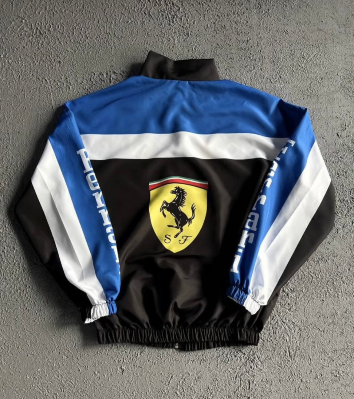 Ferrari blue black color parachute jacket