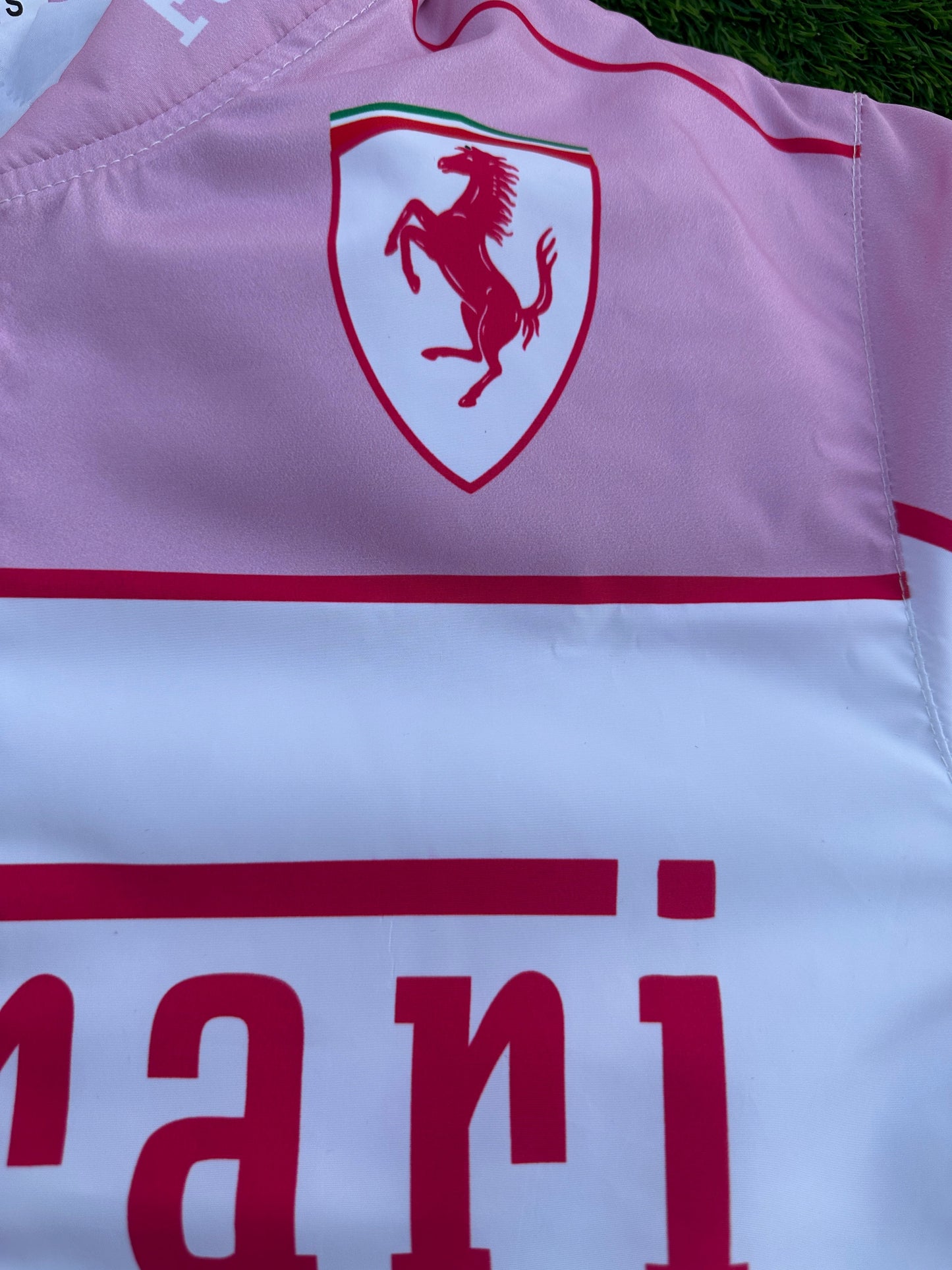 Pink Ferrari Formula Jacket parachute