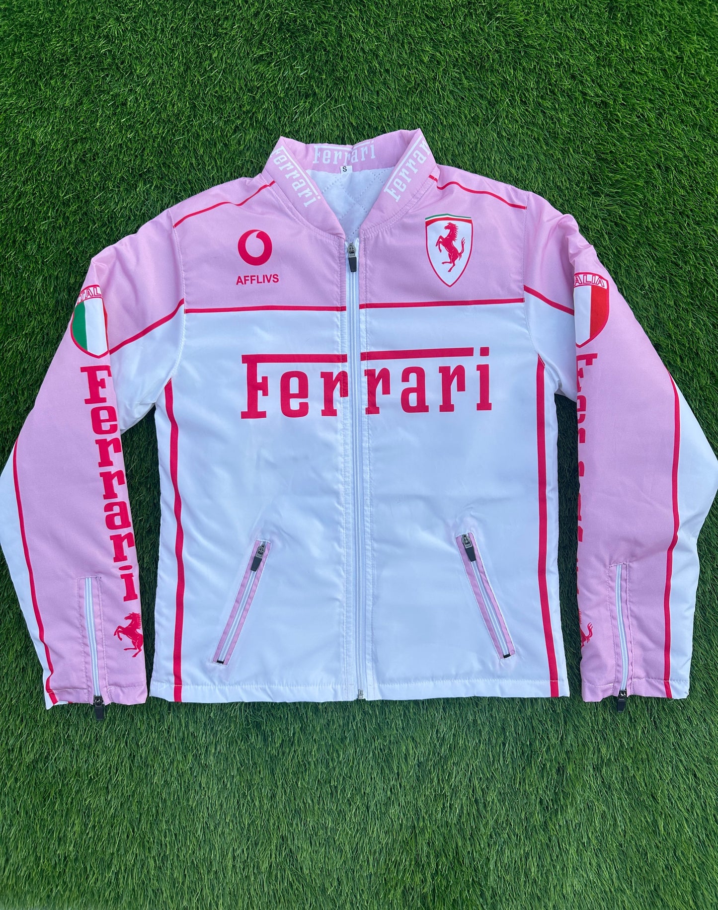 Pink Ferrari Formula Jacket parachute