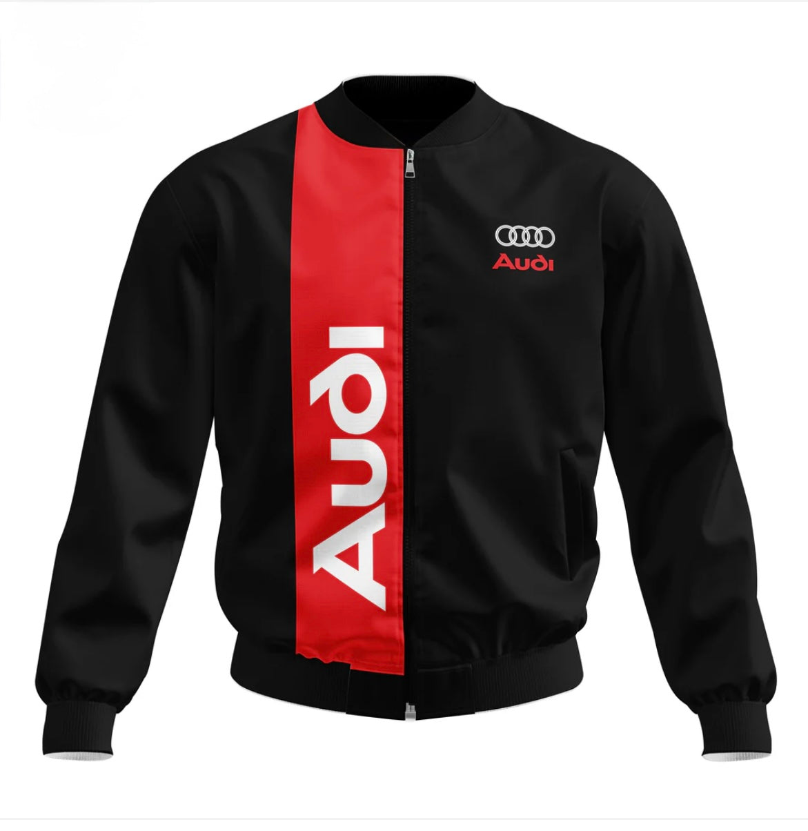 F-1 Audi black bomber jacket