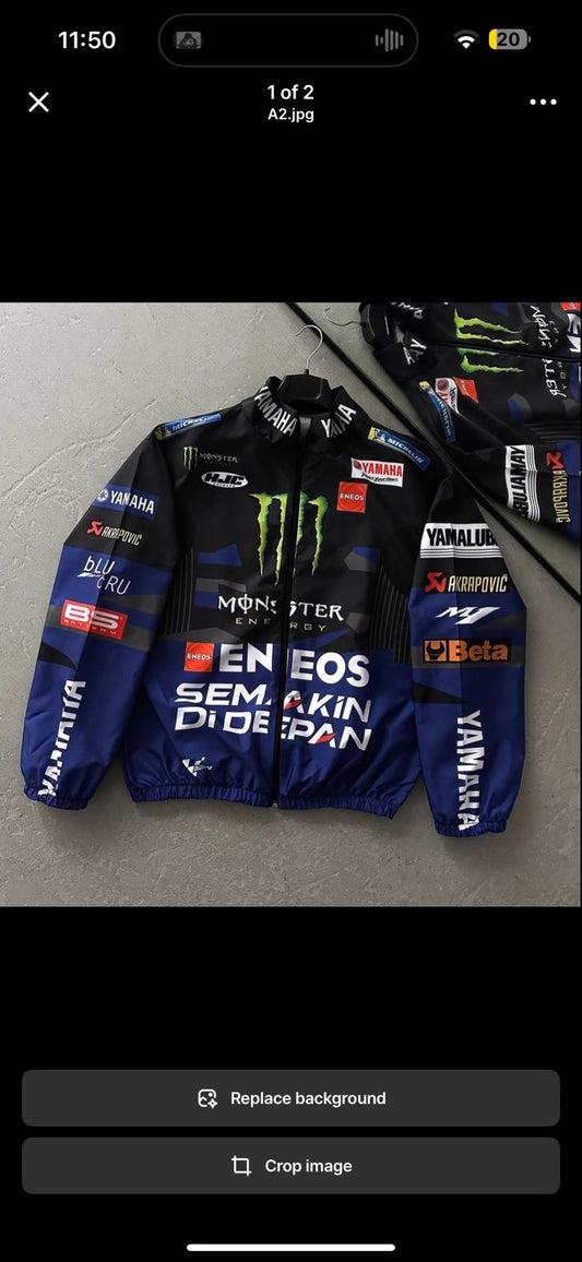 F-1 Yamaha parachute printed jacket