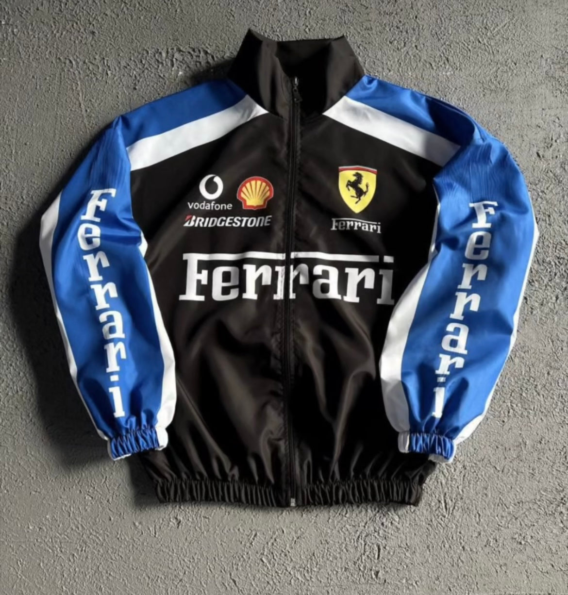 Ferrari blue black color parachute jacket