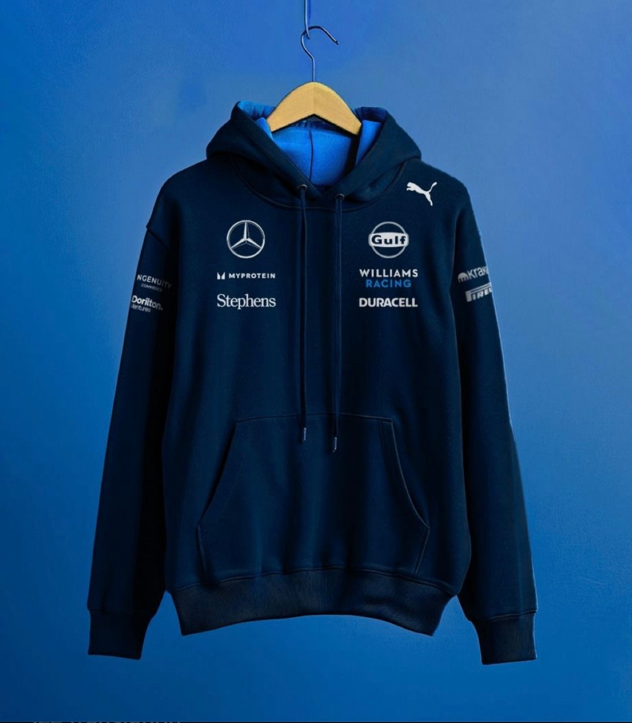 Mercedes Premium Navy Blue Hoodie