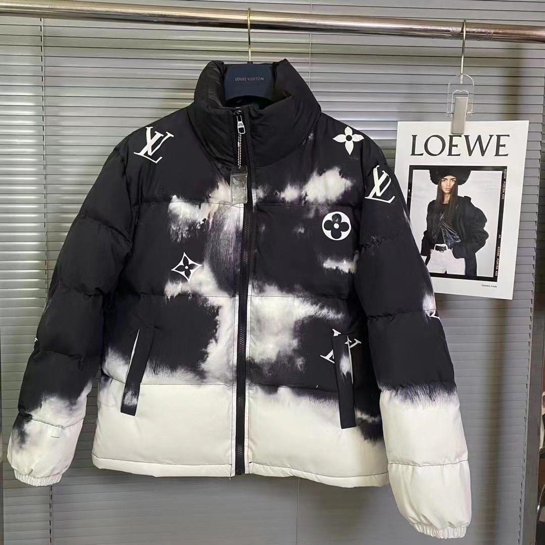 Premium LV black & white printed parachute material jacket