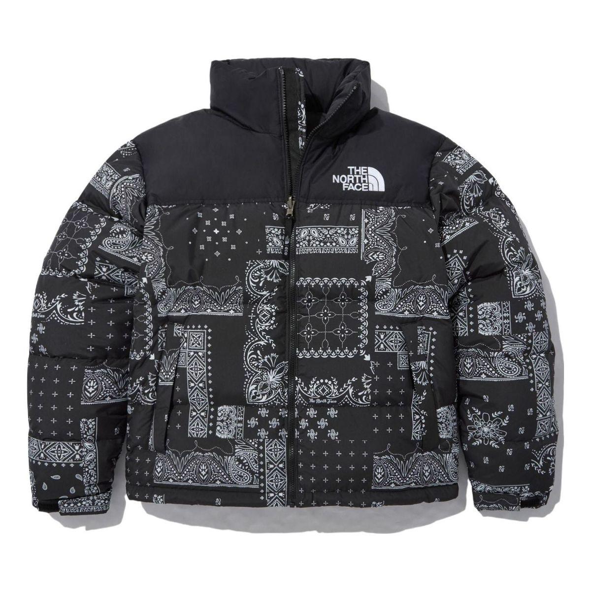 Premium north face black printed parachute material jacket