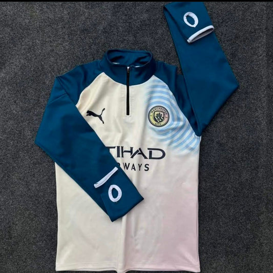 Manchester city Premium Quality Digital printing Football zipper